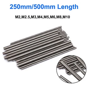 Asta Filettata 304 Acciaio Inox Vite Misura M2-M16 Filettata Completa 250mm 500mm - Foto 1 di 6