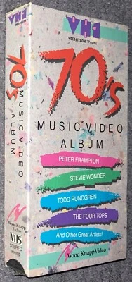 VH1 70’s Music Video Album VHS 1988 Peter Frampton Stevie Wonder Don Mclean NEW - Image 1 of 4