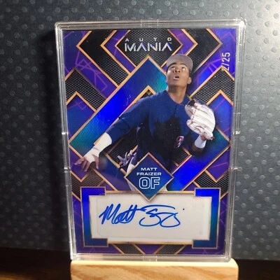 Matt Fraizer 2023 Wild Card PURPLE Square Rainbow Auto #D 2/25 PIRATES PROSPECT  - Image 1 of 3