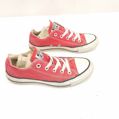 Scarpe basse Converse All Star rosse stringate piatte casual sneakers donna taglia 6