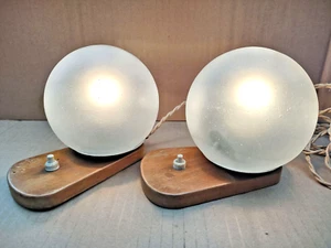 2 Lampade abat-jour  diffusori vetro soffiato Art-Decò Italia  anni 30/40 - Picture 1 of 9