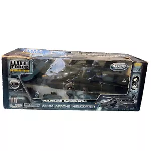 Elite Force 1:18 AH-64 HELICÓPTERO APACHE BBI Ejército de Estados Unidos Militar Azul CAJA DAÑADA - Imagen 1 de 10
