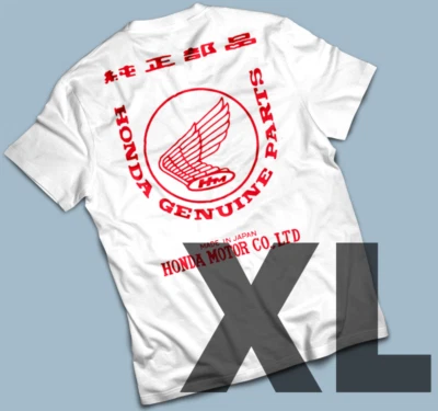 Nuevo de Lote Antiguo Camiseta HONDA Para Hombres Camiseta Pullover Cuello Redondo en *Blanco* - *XLarge* Talla De Colección Foto 1 de 4