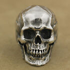 Classic Punk Hip Hop Skeleton Men Ring Vintage Skull Red Eyes Finger Accessories