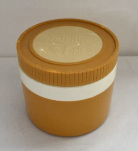 Thermos zuppa vintage arancione e bianco - Foto 1 di 4