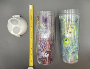 Pair of Tervis Tumblers 24oz Water Bottles with one Flip-Top Lid & Loop - Picture 1 of 3