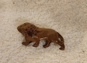 Vintage Cast Metal Lead Brown Lion 1950s - Picture 1 of 3