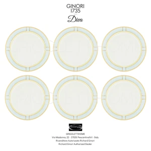 Richard Ginori - Himmelsdiva - Set 6 flache Teller 27 cm - Händler - Bild 1 von 9