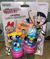 NEW PowerPuff Girls Action Stampers BUBBLES MOJO JOJO Cartoon Network + Bonus