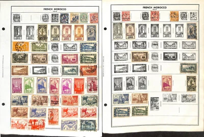 Colección de estampillas de Marruecos francés en 10 páginas de Harris y stock, 1902-1955 (BF) Foto 1 de 4