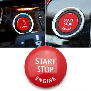 For BMW E90 E91 E60 X1 X3 X5 X6 Sport Red Start Stop Engine Button Cover Trim 1x - Foto 1 di 10