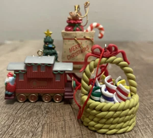 HALLMARK 1991 CLAUS and Co Railroad CABOOSE Train Ornament Plus 2 More - Picture 1 of 17