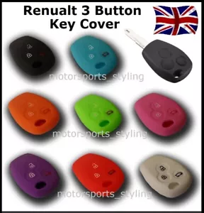 Schlüssel Cover für Renault 3 Knopf Hülle Fernbedienung Schutz Kette Car 6 - Bild 1 von 19