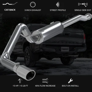 MBRP Single Side Exit 3" Cat-Back Exhaust for 2016-2023 Toyota Tacoma 3.5L V6 - Picture 1 of 12