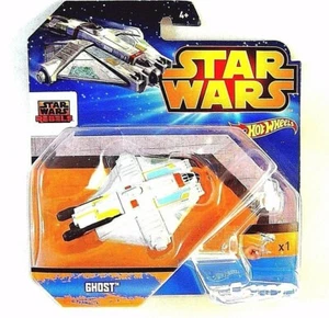 STAR WARS REBELS GHOST RAUMSCHIFF, HOTWHEELS, INCLUDING SPECIAL STAND, NEW - Picture 1 of 10