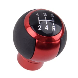 Universal Car Manual 5 Speed Gear Shift Knob Gear Stick Shifter Ball Head Red x1 - Picture 1 of 6