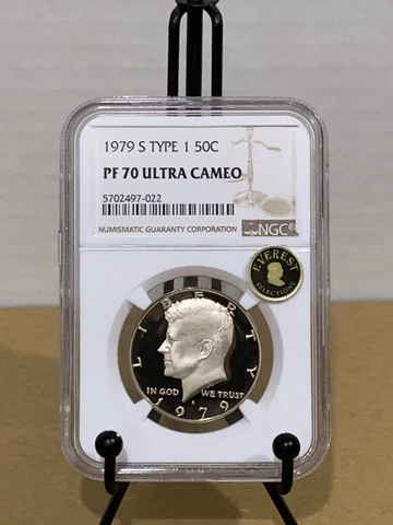 1979-S Kennedy Half Dollar Type 1 NGC PF70UCAM Everest #5702497-022 Cover