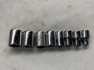USA BLACKHAWK 8-PC. 1/4"-DR. SOCKET SET, 6-pt 3/16"- 1/2" - Picture 1 of 7