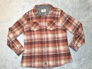 Leggendaria Camicia Whitetail Donna XL Marrone Plaid Bottoni Collo Lavoro - Foto 1 di 10