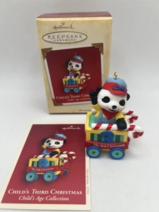 Hallmark Keepsake Ornament 2004 Niños Tercera 3ª Navidad Panda Train - Imagen 1 de 3