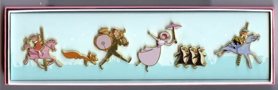 Catálogo Disney 40 Aniversario Mary Poppins Bert Carrusel Caballos Juego de Prendedores en Caja Foto 1 de 2