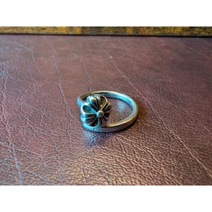 Size 5 925 Sterling Silver Floral Swirl Ring Women's Adjustable Size - Picture 1 of 9