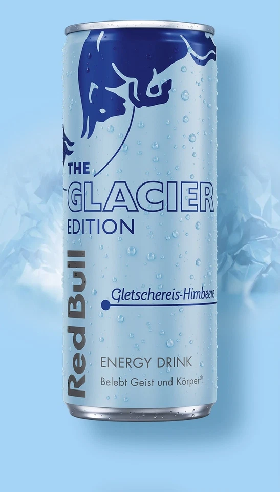 ❄️Red Bull Energy Drink Glacier Edition Gletschereis-Himbeere Dose 250ml | Neu - Bild 1 von 1