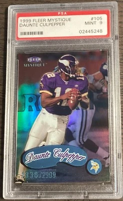 1999 Fleer Mystique DAUNTE CULPEPPER #/2999 Rookie PSA 9 Mint #105 Minnesota  - Image 1 of 2