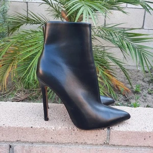 Botas calcetín de tacón alto esmeralda para mujer talla 8 negras de ASOS DESIGN - Imagen 1 de 11