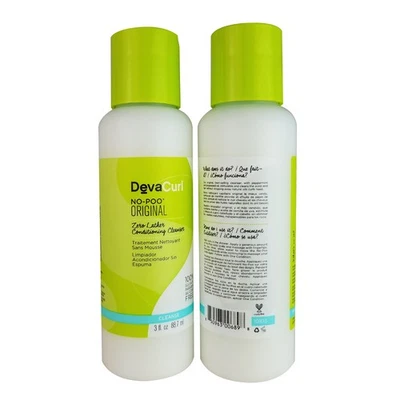 Deva Curl No-Poo Original Cleanser 3 oz Each Travel Size Pack of 2 - Image 1 of 3