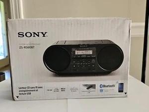 Sony ZS-RS60BT Wireless CD Ghettoblaster Bluetooth AM/FM USB Mega Bass Audio System - Bild 1 von 3