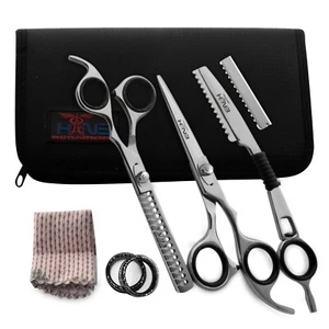 Professional Barber Salon Hairdressing Scissors Silver 6" Set JAPANESE Steel - Picture 1 of 8
