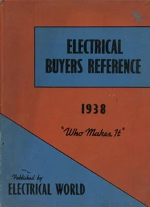 1938 ELECTRICAL WORLD BUYER REFERENCE PUBLIC UTILITY ENGINEERING EQUIPMENT TOOLS - Picture 1 of 5