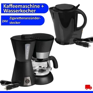 24V Kaffeemaschine 0,65l + Wasserkocher 1,3l Reise Kocher Kaffee Set Camping LKW - Bild 1 von 3