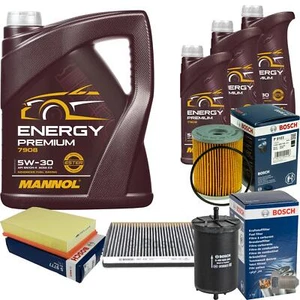BOSCH Inspektionpaket 8 L MANNOL Energy Premium 5W-30 für VW Passat Variant 2.8 - Bild 1 von 12