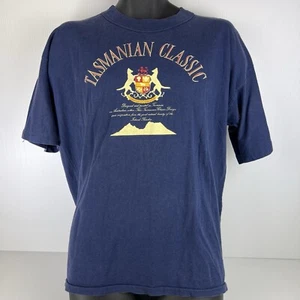 Vintage The Tasmanian Tops Co Made in Australia Graphic Single Stitch T-Shirt L - Picture 1 of 7