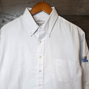 Blockbuster Media Shirt Mens Large White Button Down Long Sleeve Embroidered