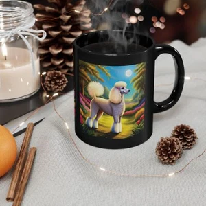 Poodle Fantasy Style 11oz Black Mug - Picture 1 of 8