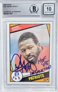 1984 Topps #143 Andre Tippett Signed Rookie Card Autograph W/ HOF RC BAS 10 Auto - Picture 1 of 2