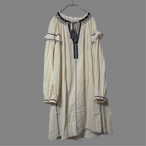 ISABEL MARANT ETOILE Women's Volumous Silhouette Shift Dress Beige 34 U