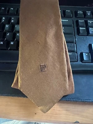 Vintage Pierre Cardin Paris New York Brown Men's Necktie Tie - Image 1 of 4