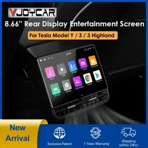 Newest 8.66 inches Rear Display for Tesla Model Y 3 Android 13 WIFI - Picture 1 of 11