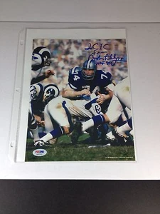 The Finest, Bob Lilly, Cowboys HOF Autograph 8X10 Photo PSA Grade 10 Gem-Mint - Picture 1 of 6