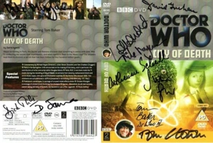 Doctor Who: City of Death DVD Cover Signed by TOM BAKER, JULIAN GLOVER +7 - Picture 1 of 1