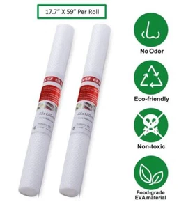Lote de 2 rollos impermeable antideslizante cajón delineador de estante aprx 18"" x 59"" sin olor - Imagen 1 de 6
