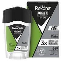 Creme antitranspirante clínico masculino Rexona 96 horas 45 ml - Imagem 1 de 1