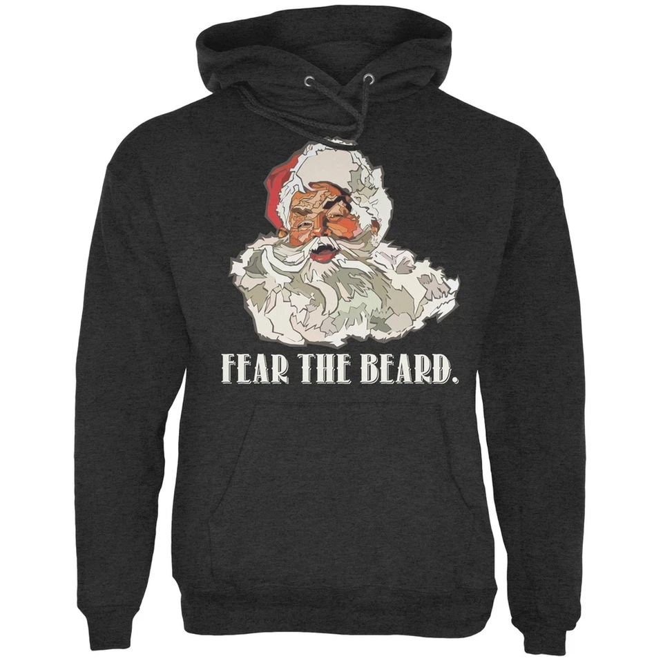 Sudadera con capucha Navidad Santa barba carbón brezo adulto Foto 1 de 1