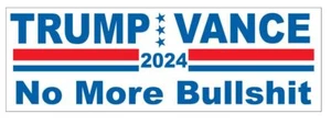 Trump Vance 2024 Bumper Sticker B35 - Picture 1 of 1