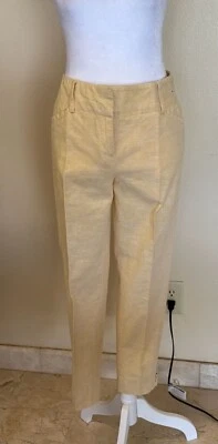 Pantalones de vestir rectos amarillos para mujer 7th Avenue - talla 6 Foto 1 de 2