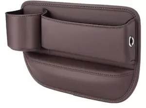 Car Leather Cup Holder Gap Bag,2025 Upgrade Car Gap Storage Box with Cup Holder, - Picture 1 of 1